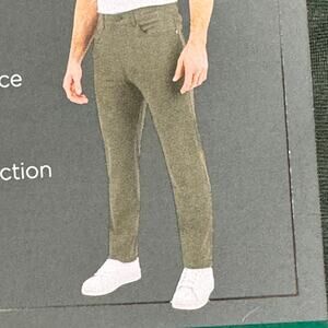 Members Mark Benton Performance Pants Size 40X32 Green Stretch Performance New‎